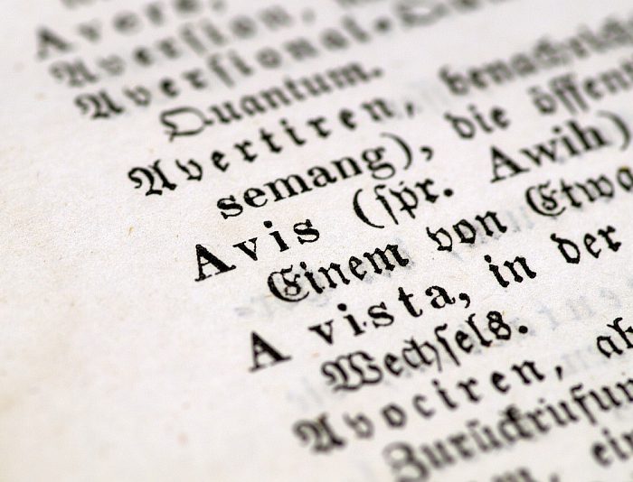 Německý text ve staré kronice